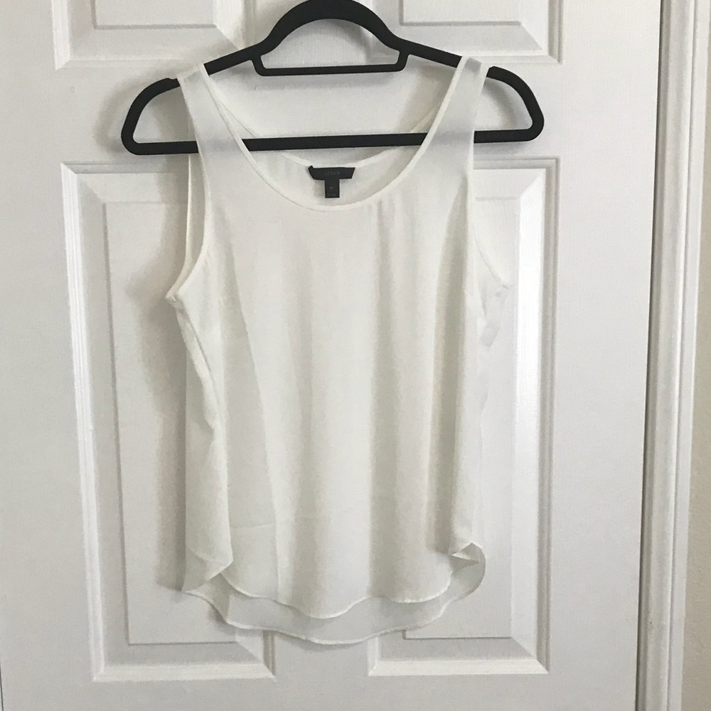 Jcrew white scoop neck top